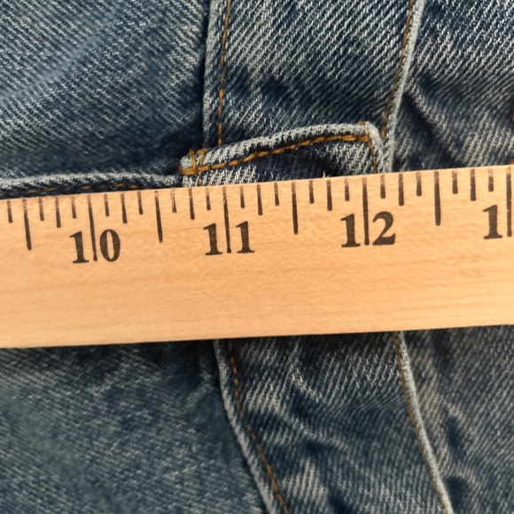 Levis 550 Jeans Women’s 14S Vintage High Rise Mom Red Tag Medium Wash Logo Denim - Picture 9 of 11